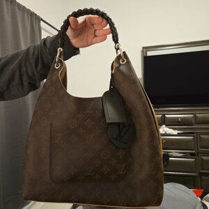 Brown louis vuitton mahina hobo